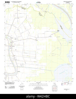 USGS TOPO Map Louisiana LA Loreauville 20120423 TM Stock Photo