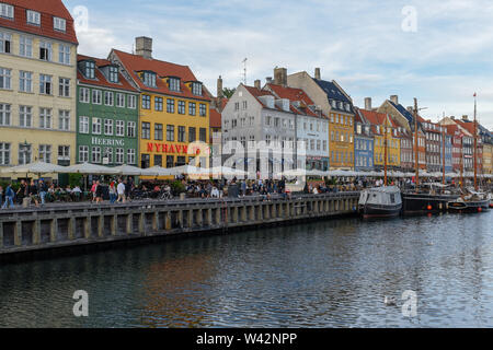 Copenhagen, Denmark - the Nyhavn canal at Copenhagen on Denmark Stock Photo