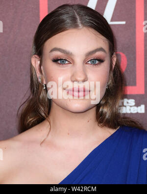 Hollywood, United States. 18th July, 2019. HOLLYWOOD, LOS ANGELES, CALIFORNIA, USA - JULY 18: Model Olivia Brower arrives at the Sports Illustrated Fashionable 50 held at Sunset Room Hollywood on July 18, 2019 in Hollywood, Los Angeles, California, United States. (Photo by Xavier Collin/Image Press Agency) Credit: Image Press Agency/Alamy Live News Stock Photo