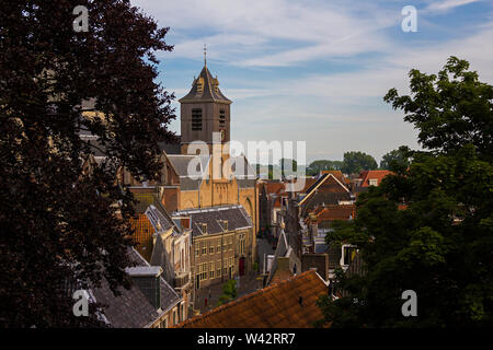 The view of Hooglandse Kerk from the The Burcht van Leiden (Fort of Leiden), Stock Photo