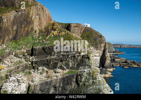 Cliffs at South Stack on the Island of Anglesey, Wales UK Stock Photo