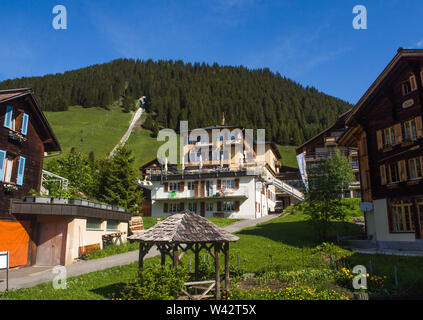 Mountain views from Murren in Switzerland Stock Photo