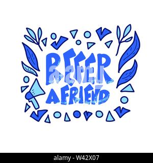 Refer a friend slogan. Poster template with stylized quote in flat style. Vector color illustration. Stock Vector