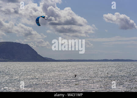 West Bay Llandudno. Kite surfing Stock Photo