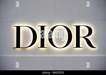 French luxury goods company Christian Dior logo seen at one of