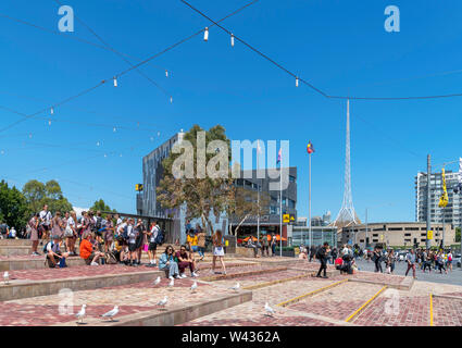 Federation Square, Melbourne, Victoria, Australia Stock Photo