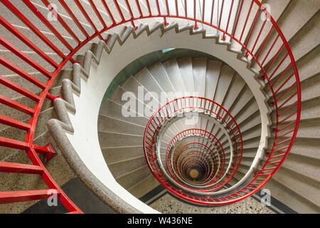 Spiral staircase in the Skyscraper The Nebotičnik ljubljana Slovenia EU Europe Stock Photo