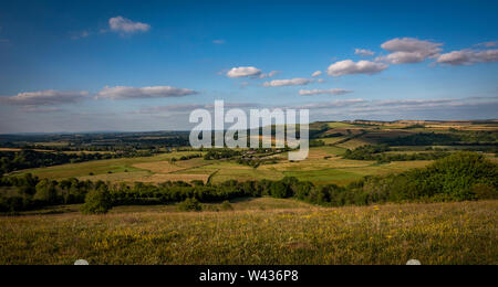 Amberley and the South Downs viewed from Arundel Park, West Sussex, UK Stock Photo