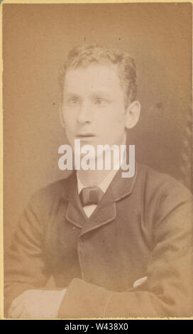 Victorian Newcastle CDV (Carte De Visite) Showing a Suited Young Cross-Eyed Man. Stock Photo