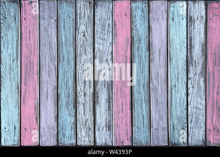 Vertical boards in different pastel shades Stock Photo