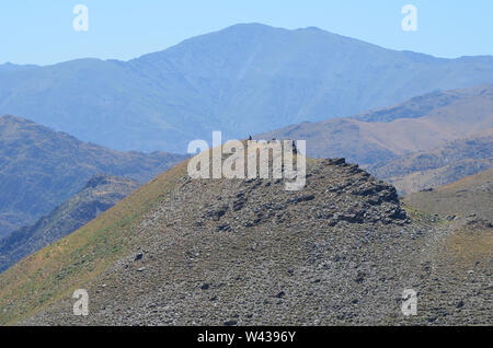 Nuratau mountains in the Nuratau-Kyzylkum Biosphere Reserve, Central Uzbekistan Stock Photo