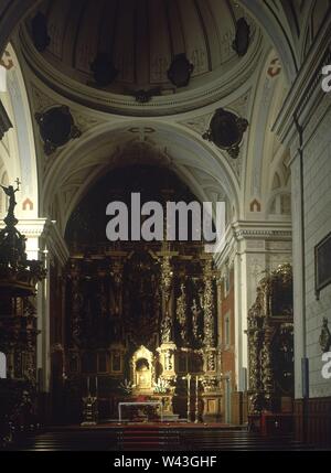 INTERIOR DE LA IGLESIA. Location: CONVENTO DE LA INMACULADA CONCEPCION. Pamplona. NAVARRA. SPAIN. Stock Photo