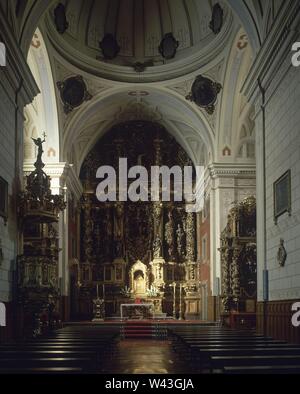 INTERIOR DE LA IGLESIA. Location: CONVENTO DE LA INMACULADA CONCEPCION. Pamplona. NAVARRA. SPAIN. Stock Photo