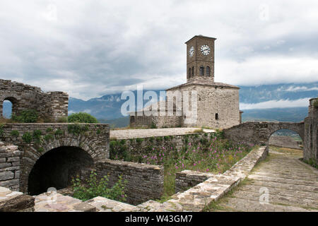 Albania, Balkan Peninsula, Gjirokaster, Castle Stock Photo