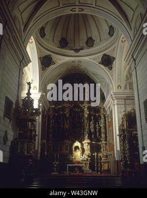 INTERIOR DE LA IGLESIA. Location: CONVENTO DE LA INMACULADA CONCEPCION. Pamplona. NAVARRA. SPAIN. Stock Photo