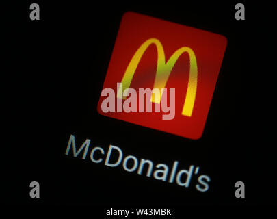 McDonald's application icon on computer display Stock Photo - Alamy