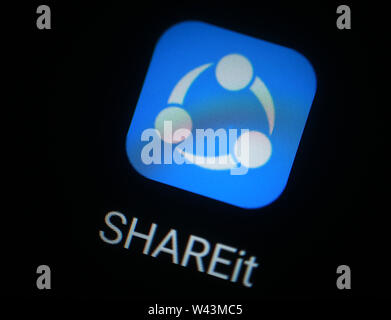 SHAREit application icon on computer display Stock Photo