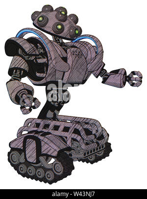 Automaton containing elements: many robo-eye domehead design, heavy ...