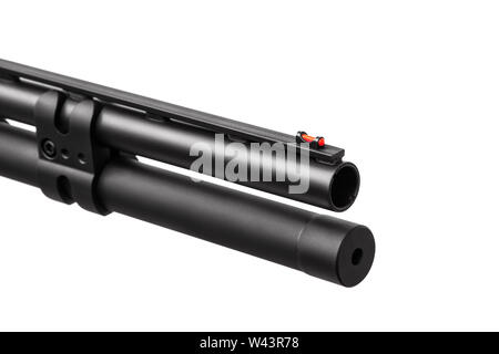 modern black shotgun isolated on white background Stock Photo