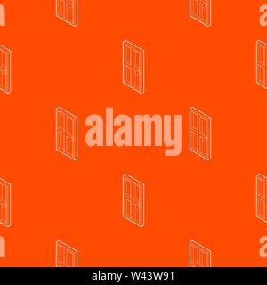 Wooden door pattern vector orange Stock Vector