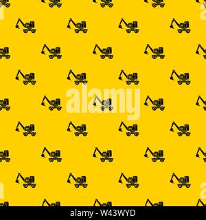 Excavator pattern vector Stock Vector