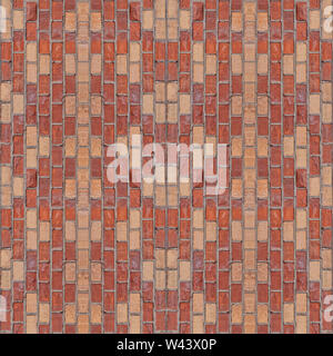 Abstract seamless texture for designers with simple multicolored pattern from old bricks. Useful for building design. Stock Photo