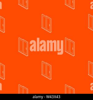 Sliding door pattern vector orange Stock Vector