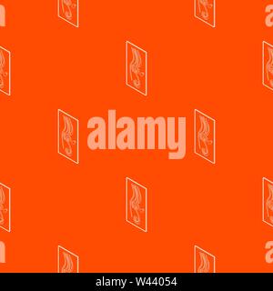 Decorated door pattern vector orange Stock Vector