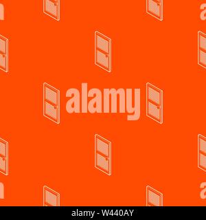 Door with horizontal vent pattern vector orange Stock Vector
