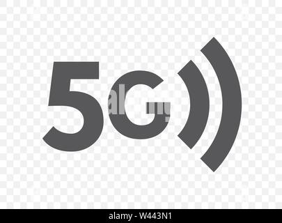 Fifth generation wireless network icon. 5G technology symbol. Connection, fast internet flat illustration concept Stock Vector