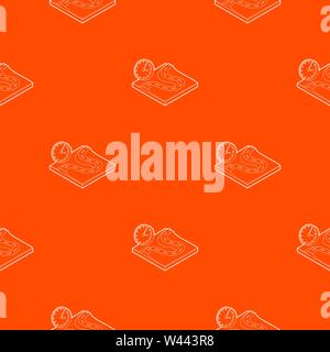 Road and clock pattern vector orange Stock Vector