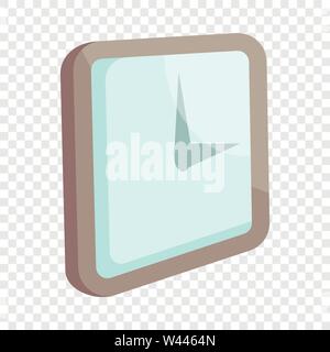 Wall clock icon, cartoon style Stock Vector