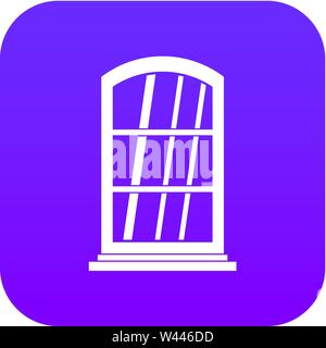 White narrow window icon digital purple Stock Vector