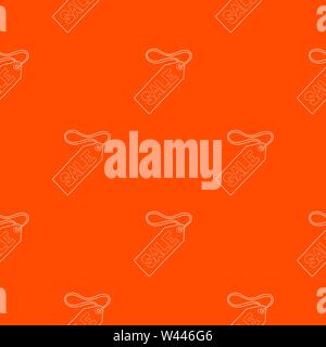 Sale tag pattern vector orange Stock Vector