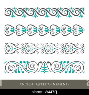 Set of decorative ancient greek seamless ornamental border Stock Photo ...