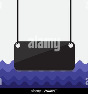Board color background plank attached string panel rectangle empty surface Design business concept Empty copy text for Web banners promotional materia Stock Vector