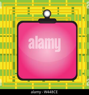 Clipboard colorful background spring clip stuck bind empty plank frame Business concept Empty template copy space isolated Posters coupons promotional Stock Vector