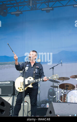 England, Sheffield, Tramlines Festival, 19th July 2019. Manic Street Preachers on main stage. Sheffield's Biggest Ever, Tickets now SOLD OUT Stock Photo