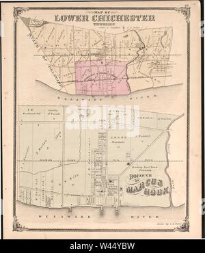 Combination atlas map of Delaware County, Pennsylvania Stock Photo