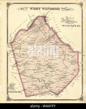 Combination atlas map of Mercer County, New Jersey Stock Photo