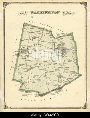 Combination atlas map of Mercer County, New Jersey Stock Photo