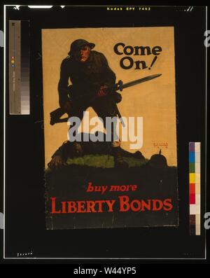 Come on! Buy more Liberty Bonds - Walter Whitehead 1918. Stock Photo