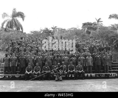 Company A 3-124 Infantry Panama Canal Zone 1973 Florida National Guard. Stock Photo