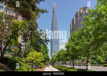 Seoul, South Korea - May 28 2019 : Lotte tower in Seoul Stock Photo