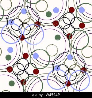 Seamless rings retro pattern. 1960s style. colorful circle Backgrounds textures shop eps10 Stock Vector