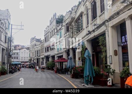 Haikou Zhongshan Road Old Town Hainan Island Stock Photo