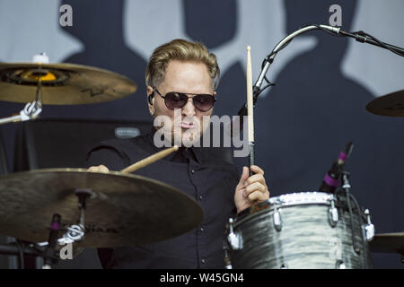 DONINGTON, ENGLAND: Rock supergroup Deadland Ritual perform Featuring: Matt Sorum Where: London, United Kingdom When: 14 Jun 2019 Credit: Neil Lupin/WENN Stock Photo