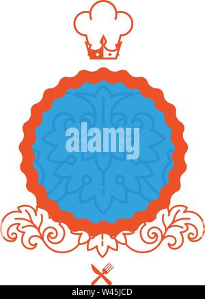chef logo template design with frame minimalist chef logo logo layout