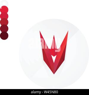 The head of the devil, Satan, mask. Vector flat logo. Sign isolated on white background. Corporate identity. Emblem. Symbol. Trident. Stylized object. Stock Vector