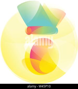 Gold medal for the prize place. Medal of the winner. Sports trophy. Vector flat icon with gradient, isolated on white background. Icons for website an Stock Vector